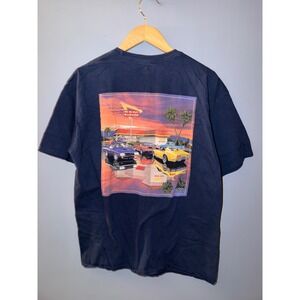 In-N-Out Burger Mike Rider Graphic T-Shirt Mens XL Navy Blue California Cars Tee